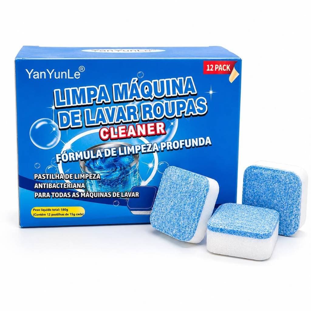 Pastilhas Limpador Máquina de Lavar Roupas Limpeza Profunda, Comprimido Efervescente Remover Manchas Higienizar