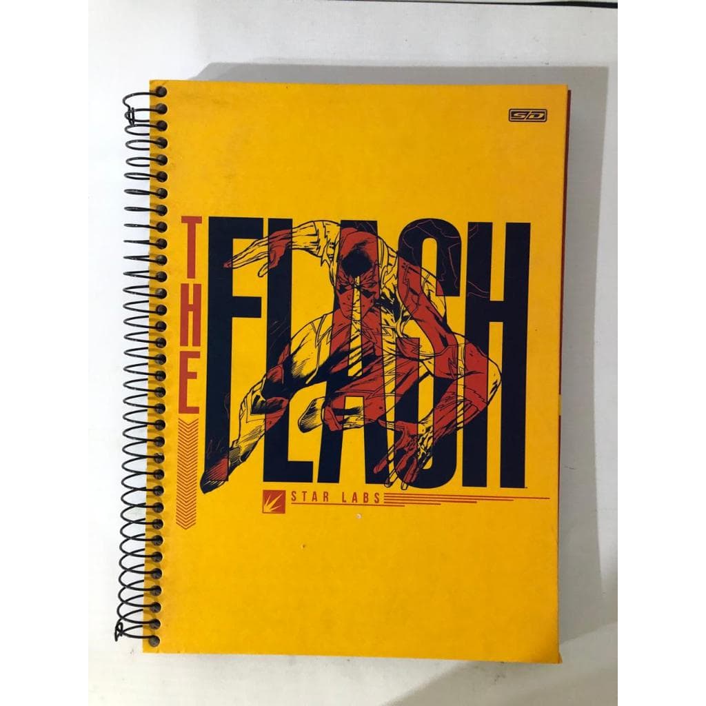 Caderno Flash | Caderno Universitário DC Comics Geek | Material Escolar Super Herói | Papelaria
