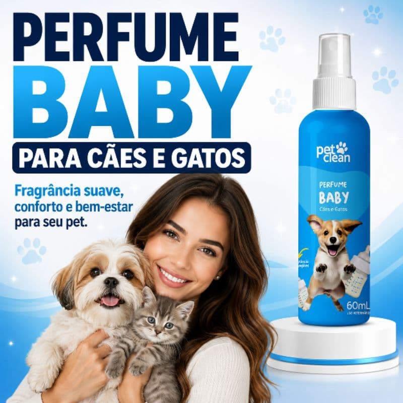Kit Perfume Cachorro Gato Luva Rasqueadeira Pet Fragrância Suave Uso Veterinário Fácil Escovação