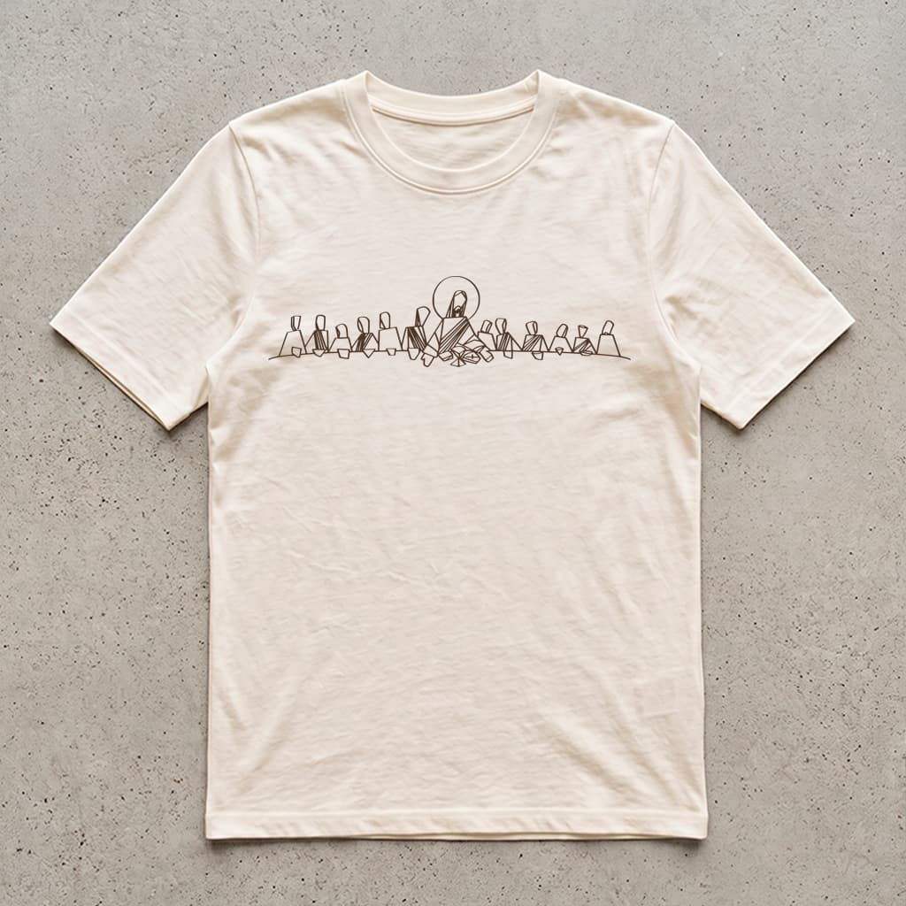 Camiseta Jesus Elegante Camisa Santa Ceia Blusa Cristo Blusinha Algodão Feminina Masculina
