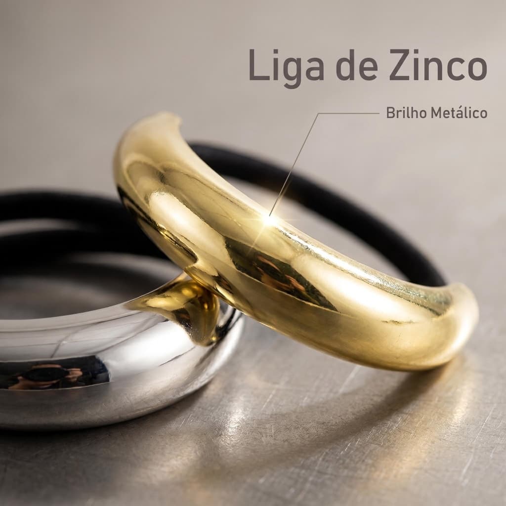 Elástico Moderno Dourado Prata Para Look Elegante