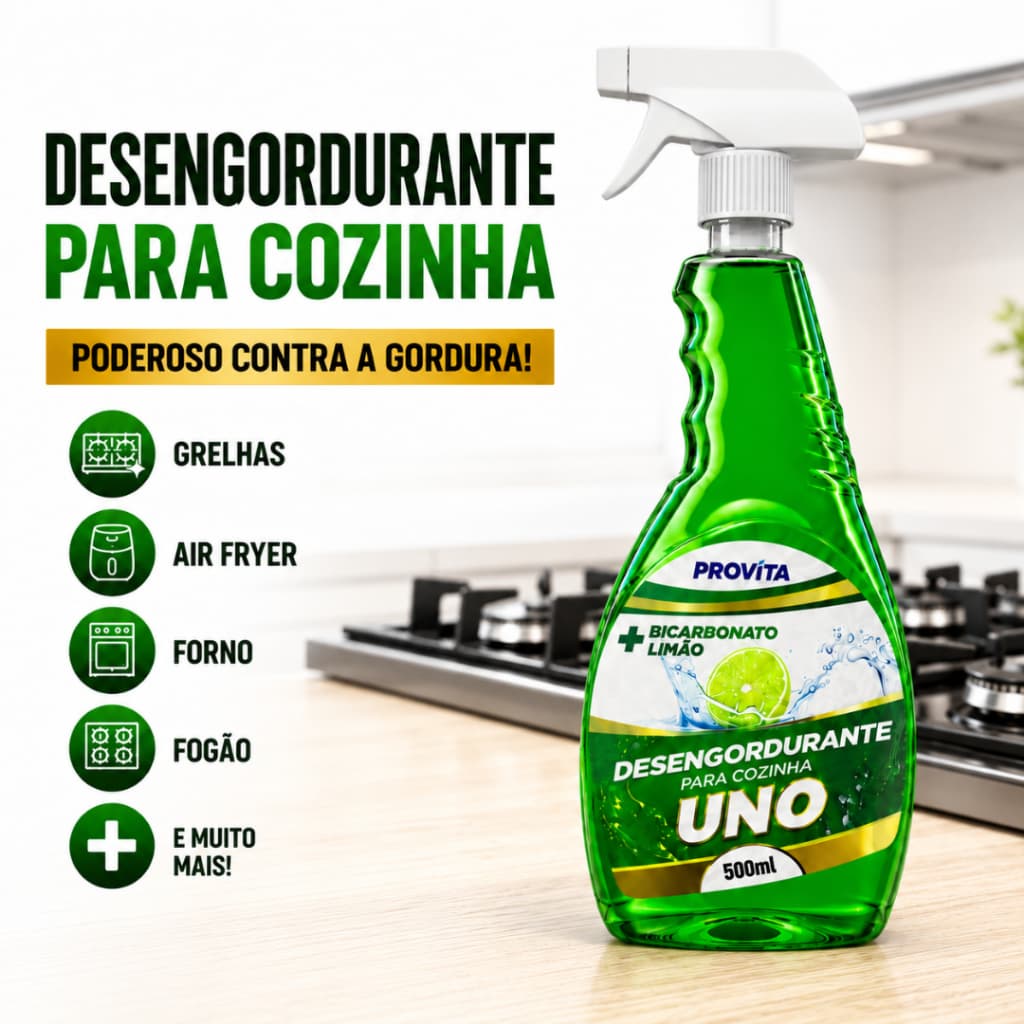Limpa Fogão Desengordurante Gourmet Cozinha Spray Premium Remove Gordura Pesada Limpa Fogão Grill Forno Coifa Air Fryer