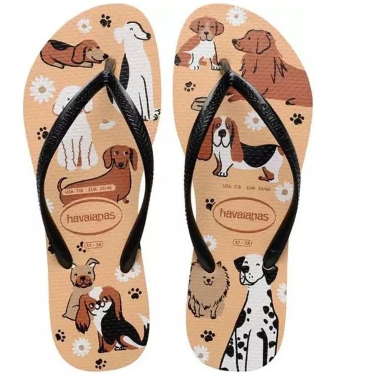 Havaianas Slim PETS  - 100% Original -  Clássico, ultrafofo e delicado com estampa de cachorrinhos