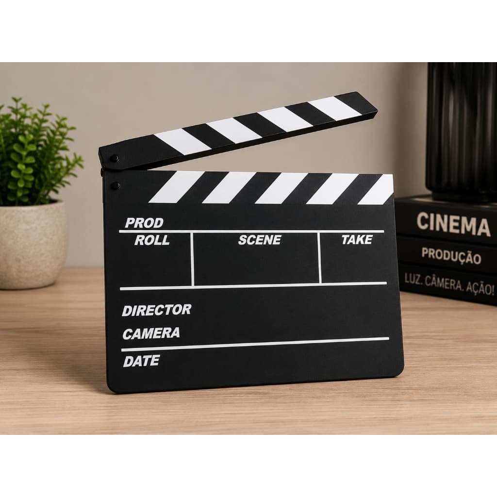 Claquete Cinema Profissional 3D com Movimento Claq | Universal Studios Hollywood | Decoração Vídeos Gravações YouTube