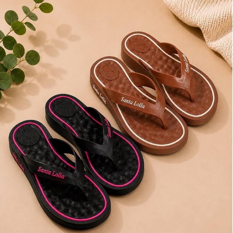 Kit Chinelo Ortopedico Feminino Anatomico 2 Pares Leve Macio Confortavel Solado Antiderrapante