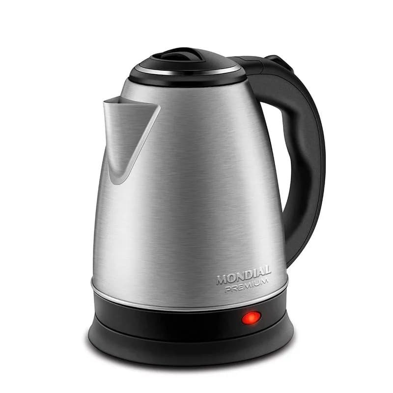 Chaleira Elétrica Mondial CE-06 Pratic 2L 1200W 127V Inox Base 360° Desligamento Automático