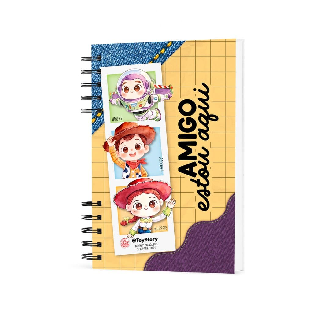 Caderno Coleção Toy Story + Chaveiro com Nome