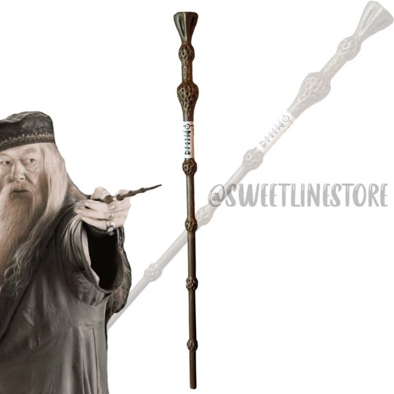 VARINHA ARTESANAL DUMBLEDORE SAGA HARRY POTTER EM BISCUIT