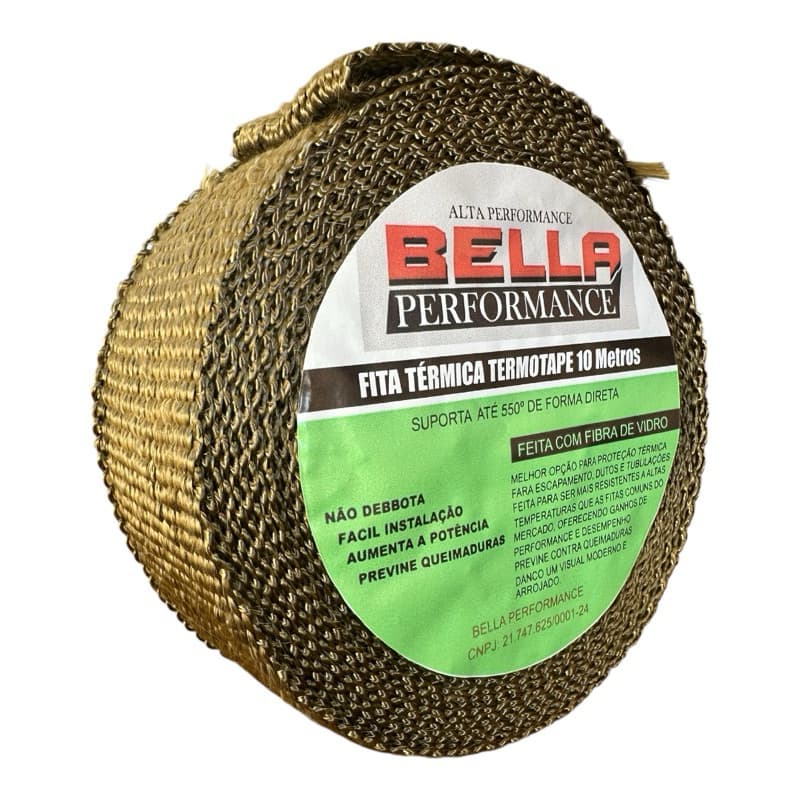 Fita Manta Termica Termotape Titanium 10 Metros Para Escapamento Carro - Moto - Ar Condicionado - Coletores