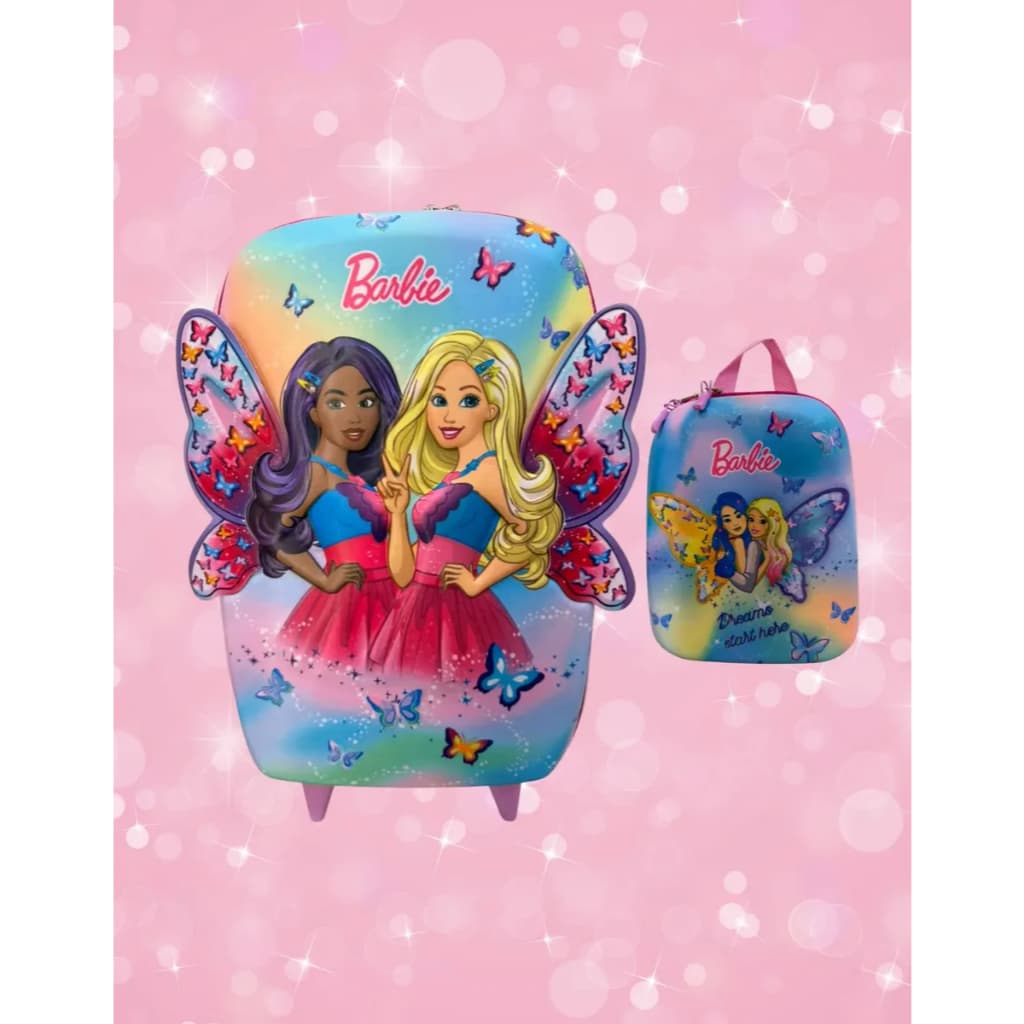 Mochila Infantil Barbie Borboleta Tamanho P - Multicolorida