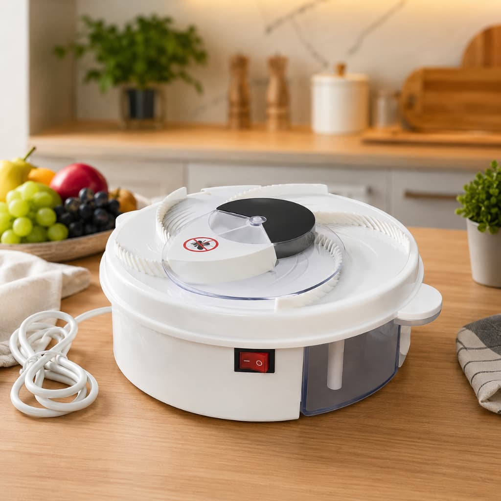 Armadilha Pega Moscas USB 20cm Elétrica Silenciosa Sem Inseticida para Cozinha