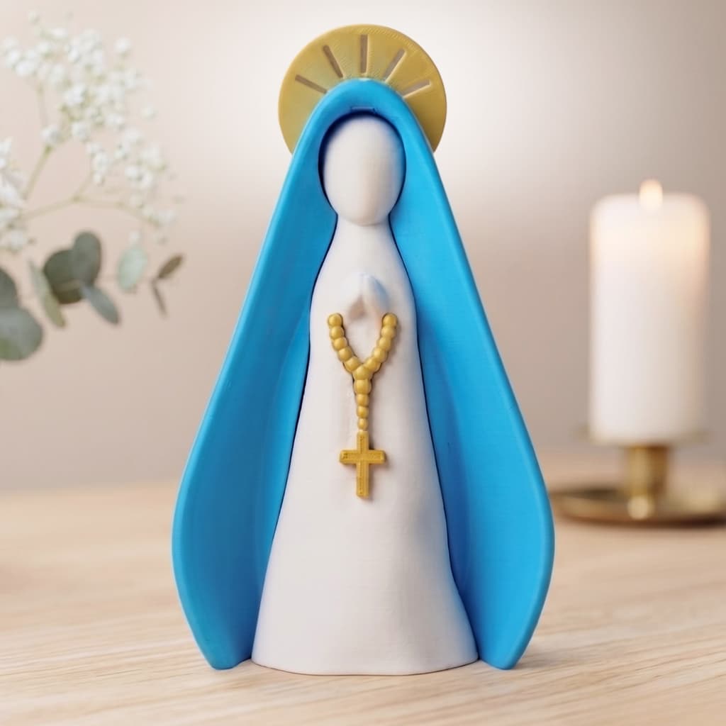 Imagem Nossa Senhora Aparecida Escultura Religiosa para Decoração Altar Presente Batizado Padrinhos