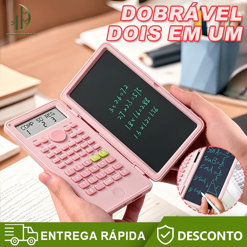 Calculadora Científica Multifuncional Com Mini Tablet Gráfico, Calculadora Cientifica 2 em 1 Escritório
