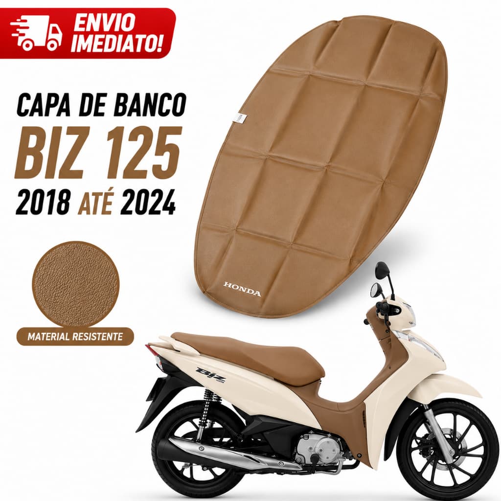 Capa de Banco Moto Biz 125 18/24 Caramelo - Estilo sofisticado com resistência superior
