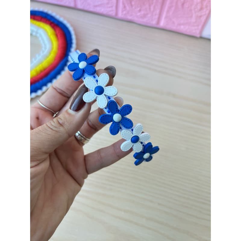 Tiara Infantil de Flor Colorida | Arquinho para Menina | Acessório de Cabelo Escolar