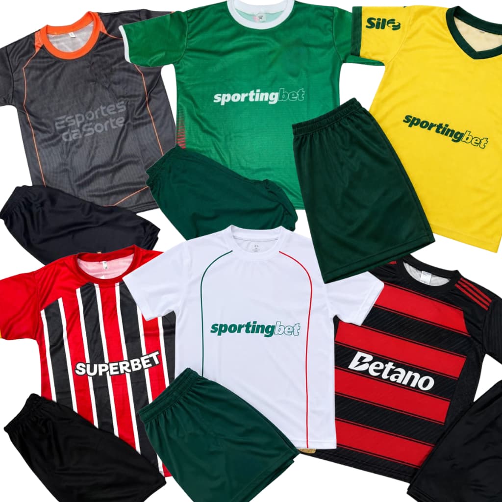 Conjunto de Time Short + Camisa Diversos Infantil do 2 ao 14