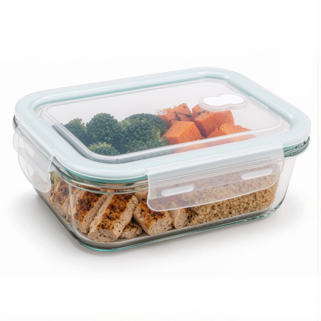 Pote de Vidro Hermético Porta Mantimentos de Vidro 640ml Com Trava Para Marmita Microondas e Freezer