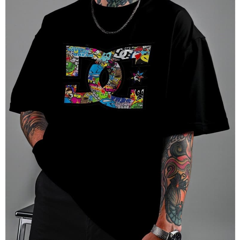 Camiseta Camisa Basica Masculina DC 100% Algodão 30.1 Academia Unissex T-shirt envio rapido