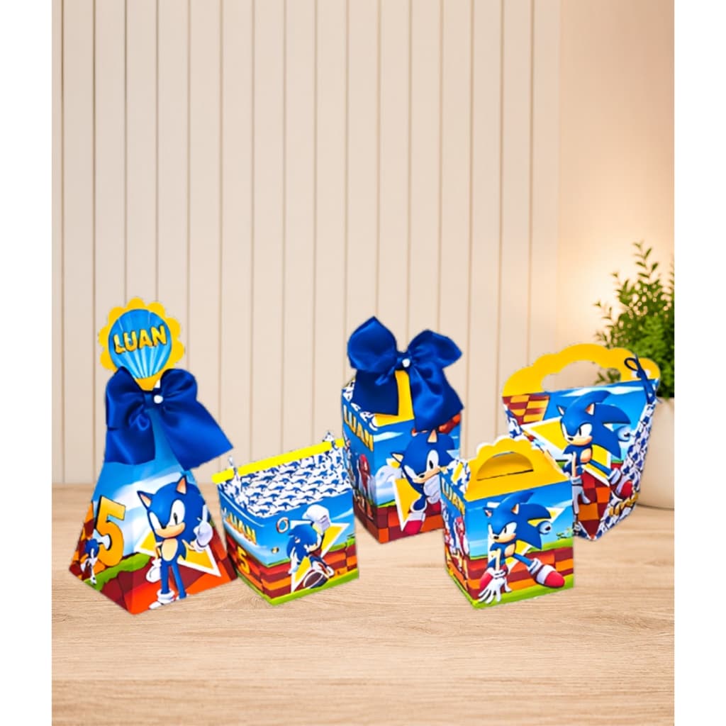 kit festa personalizado SONIC / ANIVERSARIO/ FESTA/ LEMBRANCINHA (DESMONATADO /PRA MONTAR)