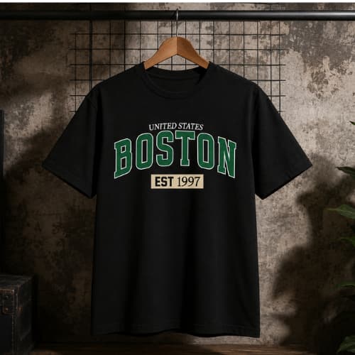 Camiseta Boston Est 1997 United States Masculina - Camiseta Estampada Algodão
