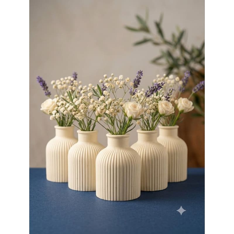 kit 15 garrafinhas amarela de gesso não acompanha flores para casamento chá revelação aniversário e eventos e decoração.