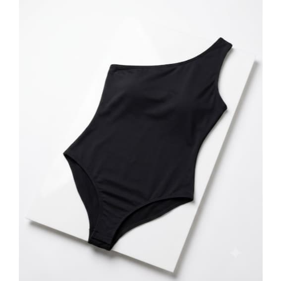 Blusa Feminina Nula Manca Em Suplex Um Ombro Só Bory Elegante Liso Casual Blusa Feminina Confortável Com Forro Duplo