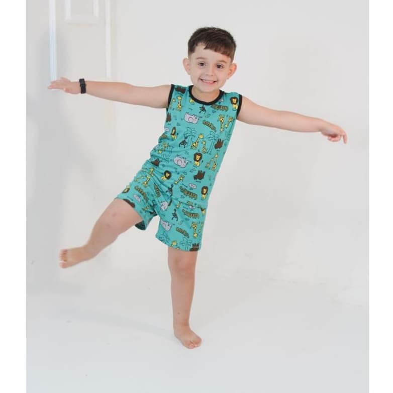 Pijama Menino Regata Masculino  Verão Estampado 1 ao 12 Anos