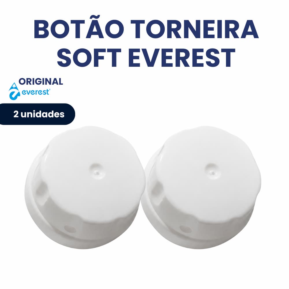 2 Botões Torneira Purificador Soft Everest Modelo Antigo Cor Branco 2 unidades
