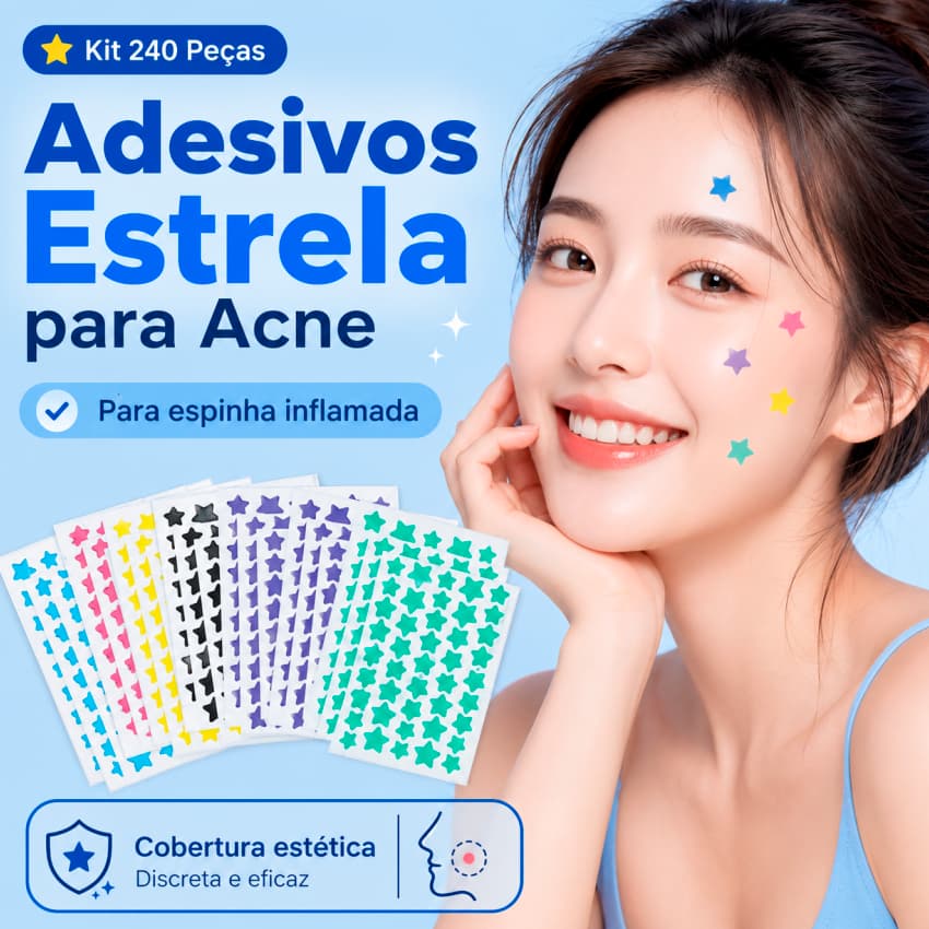 Kit Adesivo Para Acne Espinha Inflamada Hidrocoloide Estrela Patch Para Cravos Cuidados Com A Pele