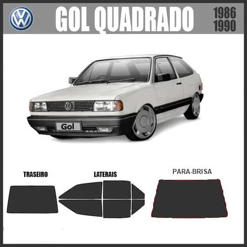 Película Insulfilm Gol Quadrado 1987 A 1994 + CHANCELAS + MANUAL