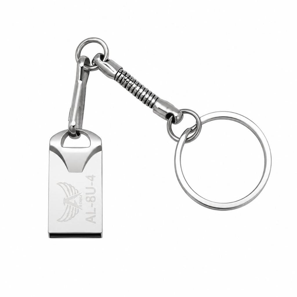 Pen Drive Chaveiro 4GB USB Portátil em Metal para Notebook PC TV Som Automotivo Documentos Fotos Músicas e Backup