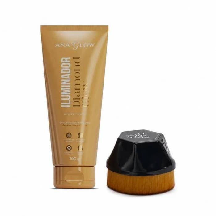 Iluminador Corporal Diamond Glow c/ Aplicador Pele Com Glow