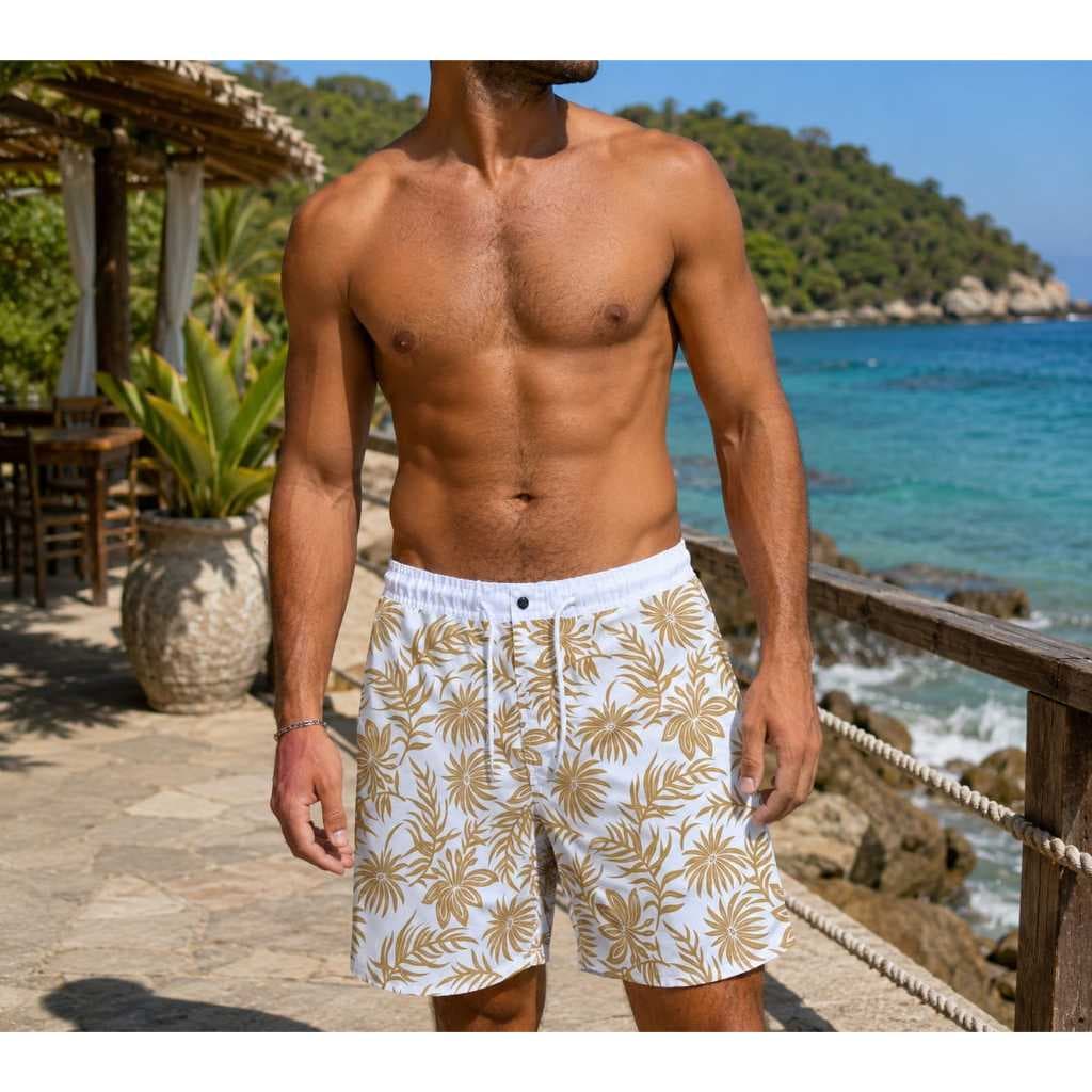 Bermuda Surf Tactel Estilo Havaiano Short Adulto Masculino Moda Praia