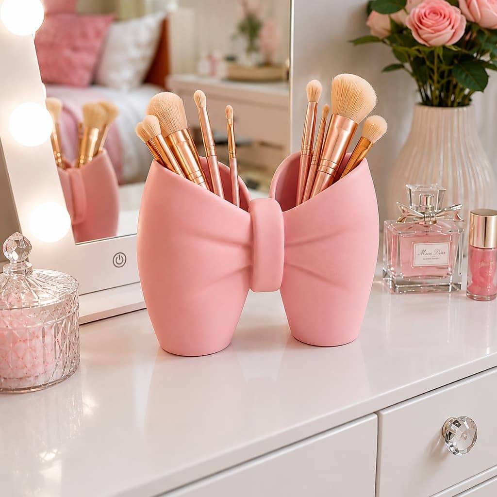 Porta Pincéis/ canetas Laço Elegance – Organizador Decorativo -multiuso