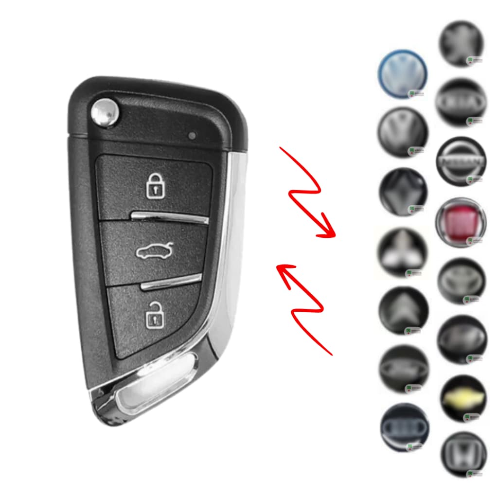 Chave para alarme positron canivete com lamina + logo 3 botões - serve para todos alarmes positron