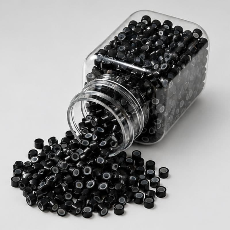 500 Microlink Preto com Silicone para Mega Hair