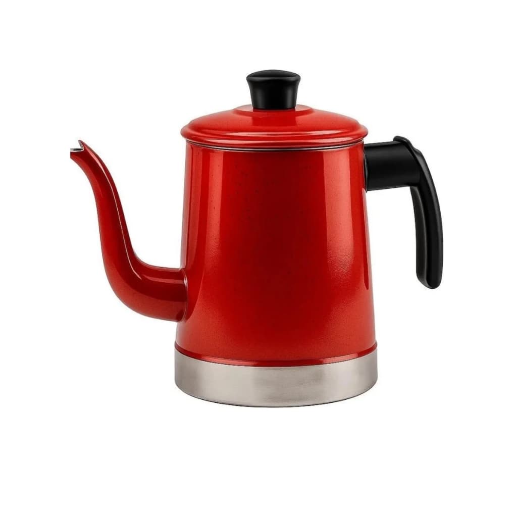 Bule De Cafe Cha 1,4Litros Aluminio Vermelho