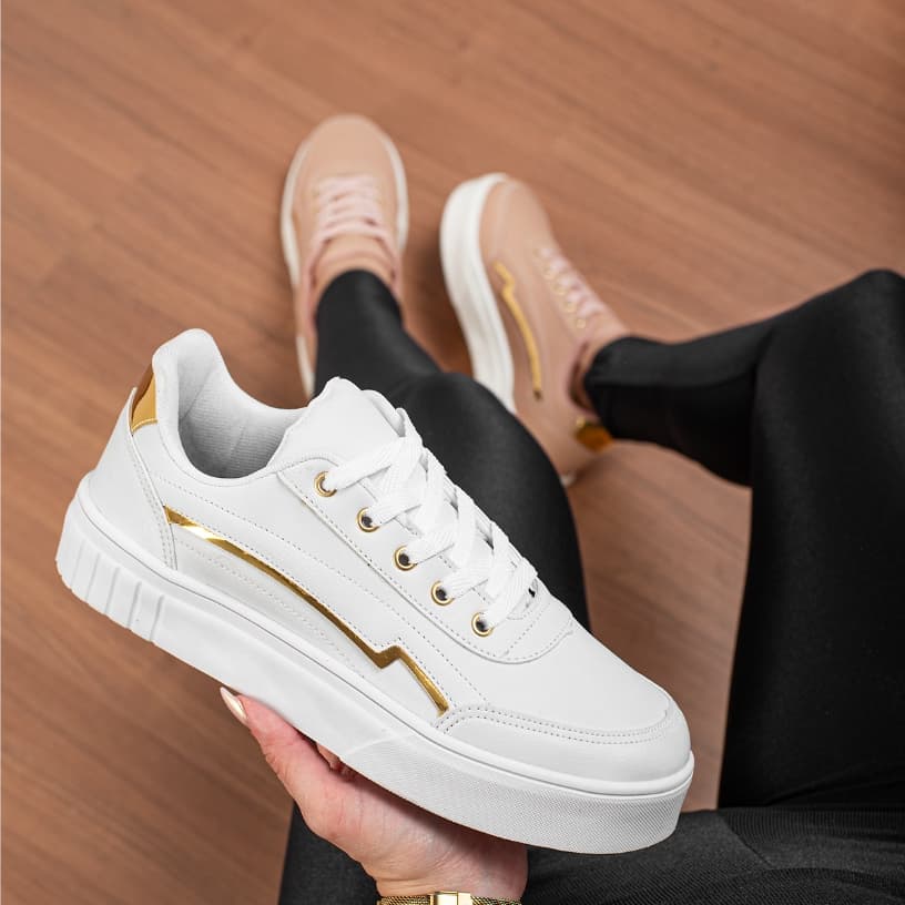 Tênis Casual Feminino Plataforma Estiloso Confortável