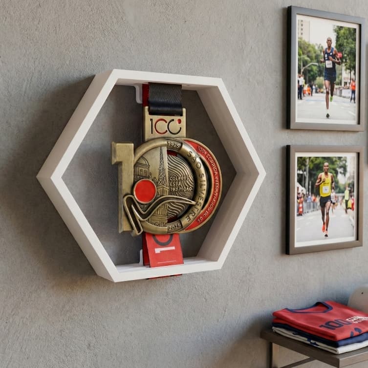 Porta Medalha Destaque Decorativo Corrida Esportiva