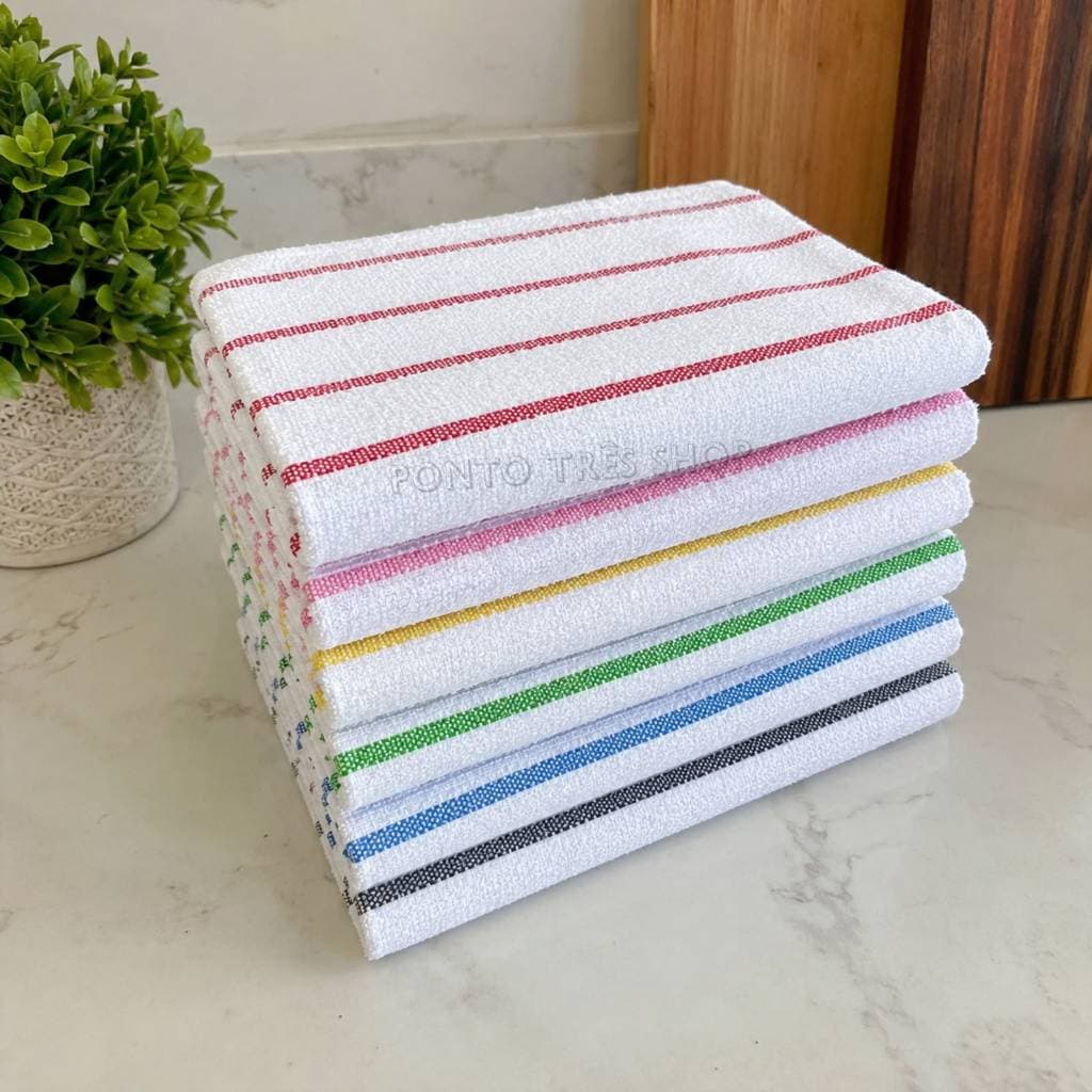 Kit 5 10 Panos Prato Atoalhados Cozinha Gourmet Premium Luxo Super Absorvente Pano Copa Felpudo Secante Algoodao Grosso