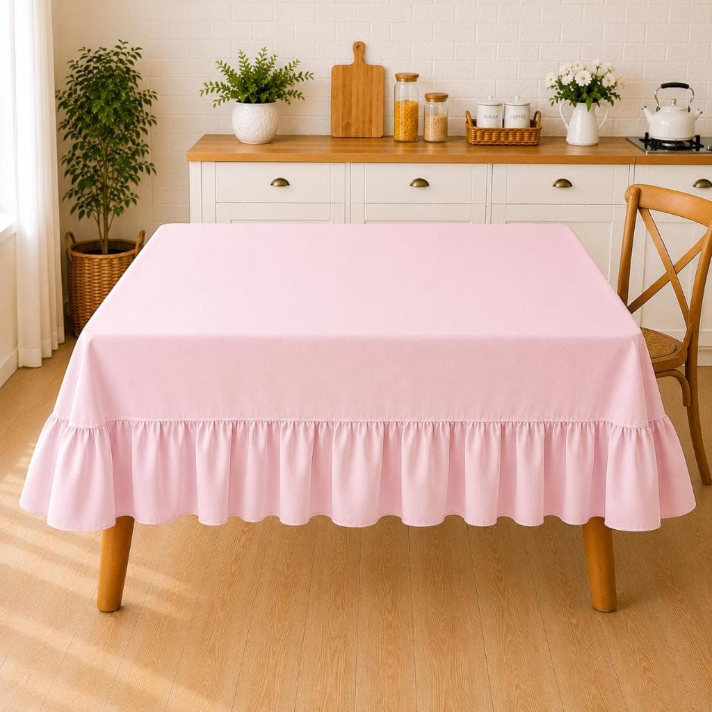 Toalha de Mesa Farm Lisa Com Babado Oxford Premium 4, 6, 8, 10, 12 Lugares Festas Eventos Buffets