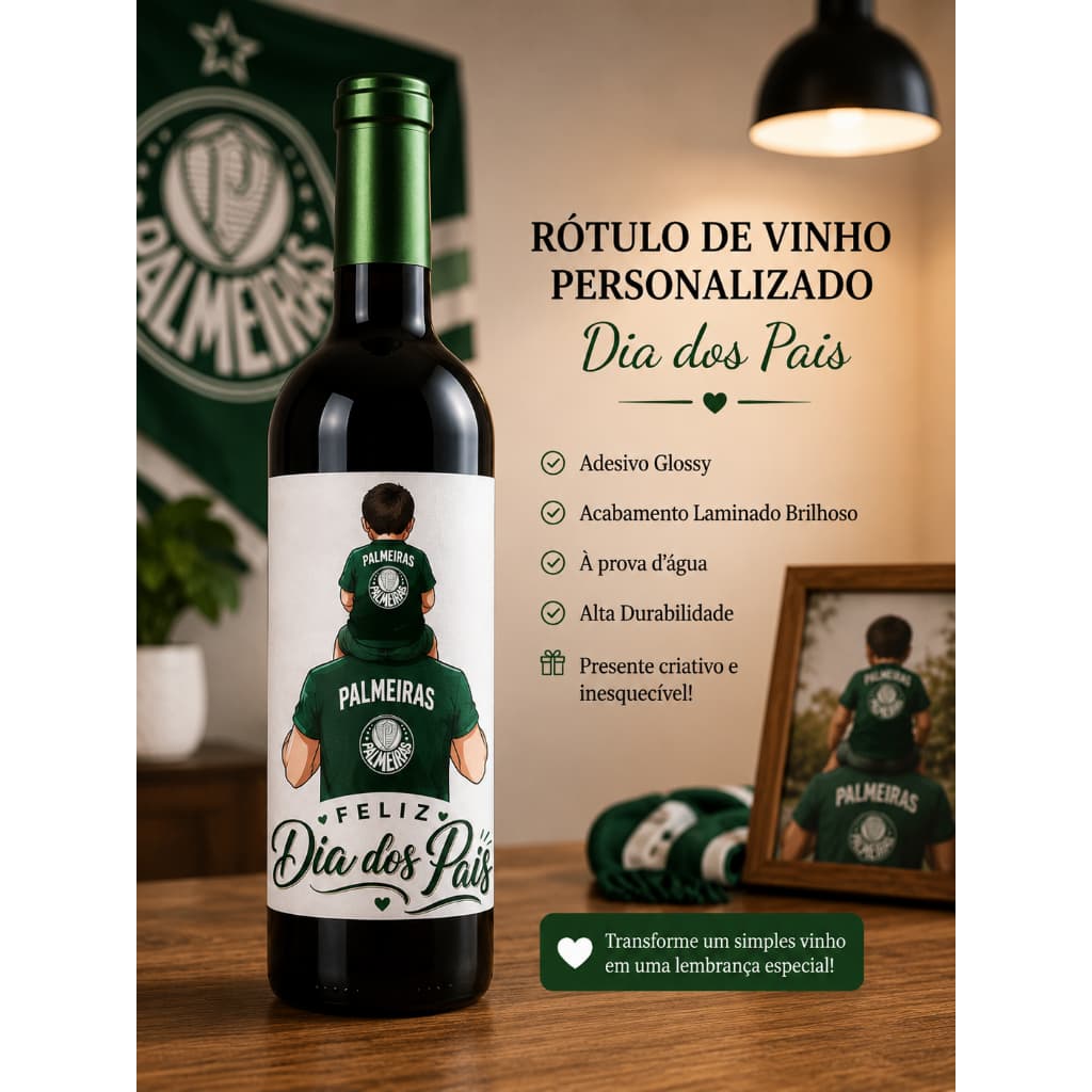 Rótulo Personalizado | Presente Criativo Dia dos Pais