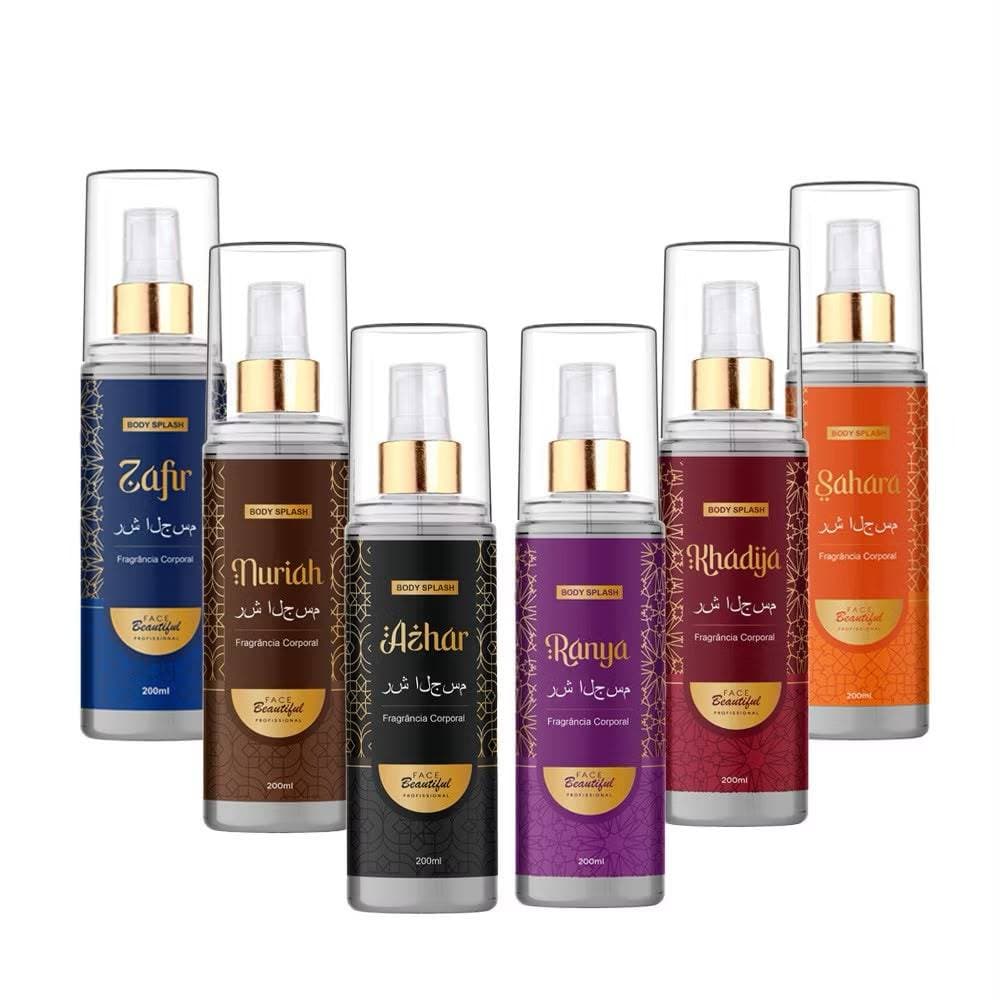 Body Splash 200ml Feminino e Masculino Várias Fragrâncias Perfume Corporal Longa Duração - Face Beautiful