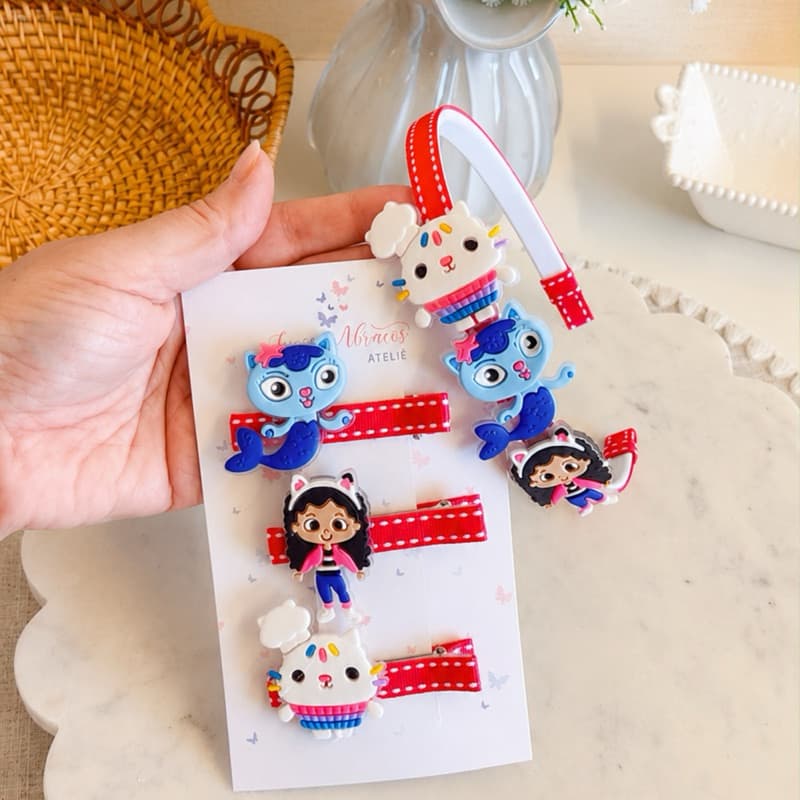 Tiara Gabby Tiara Casa Mágica da Gabby Pulseiras Gabby Hair Clips Infantil