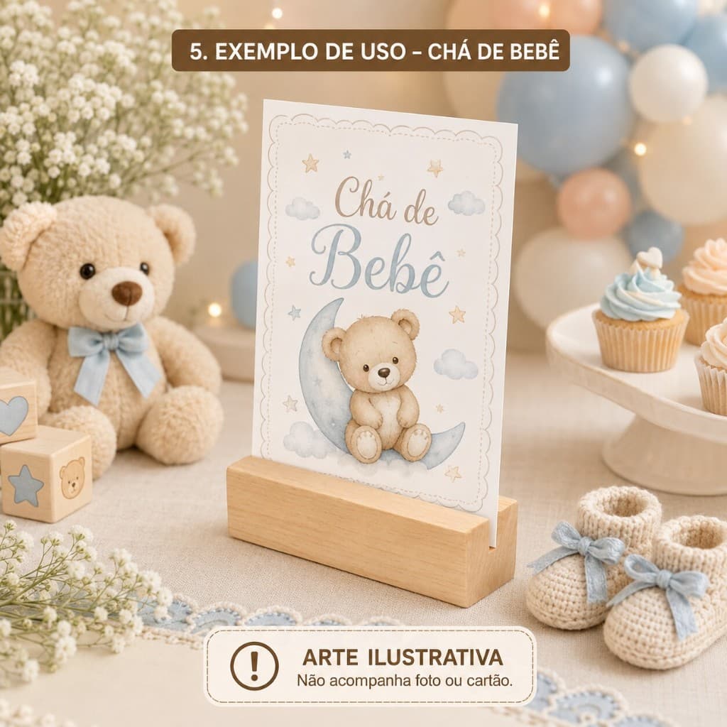 Kit Suporte para Foto G Madeira Pinus Porta Retrato Polaroid Lembrancinha Casamento Batizado Festa Decoração de Mesa