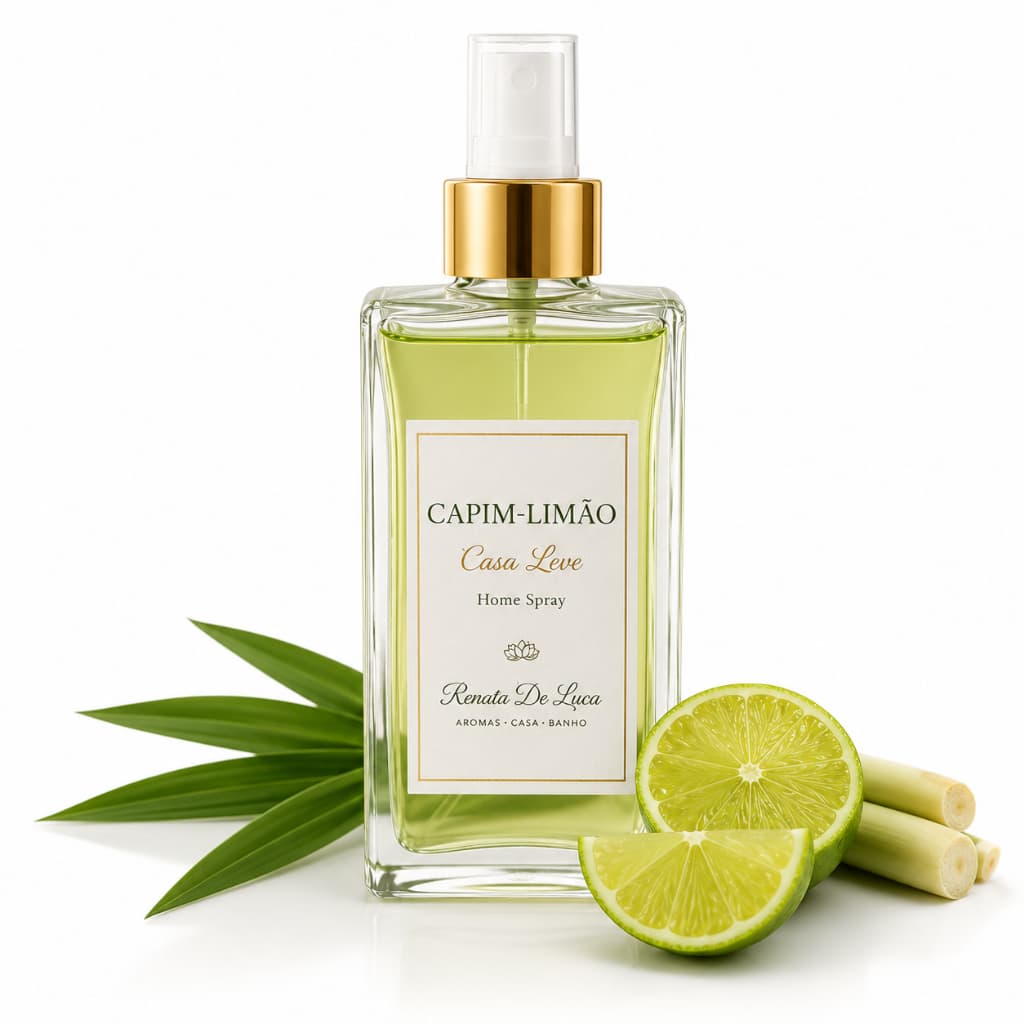 Home Spray Capim Limão Aromatizador de Ambiente Casa Leve Fragrância Cítrica Fresca sem Parabenos