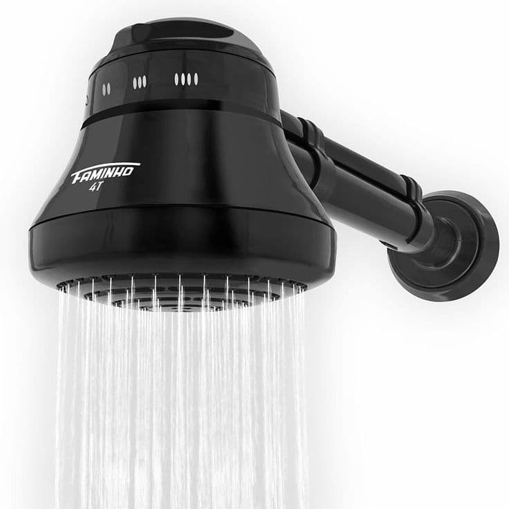 Chuveiro Elétrico Ducha Faminho 4t Black 6800w 220v banho Quente