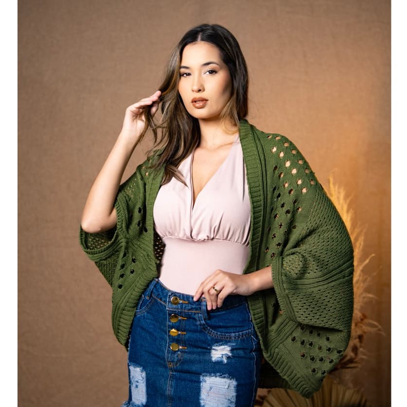 KIMONO CAPA LUXO TRICOT CASACO CROCHE CARDIGAN INVERNO FEMININO RENDADO  MODA INSTAGRAM ELEGANTE PREMIUM  PLUS SIZE