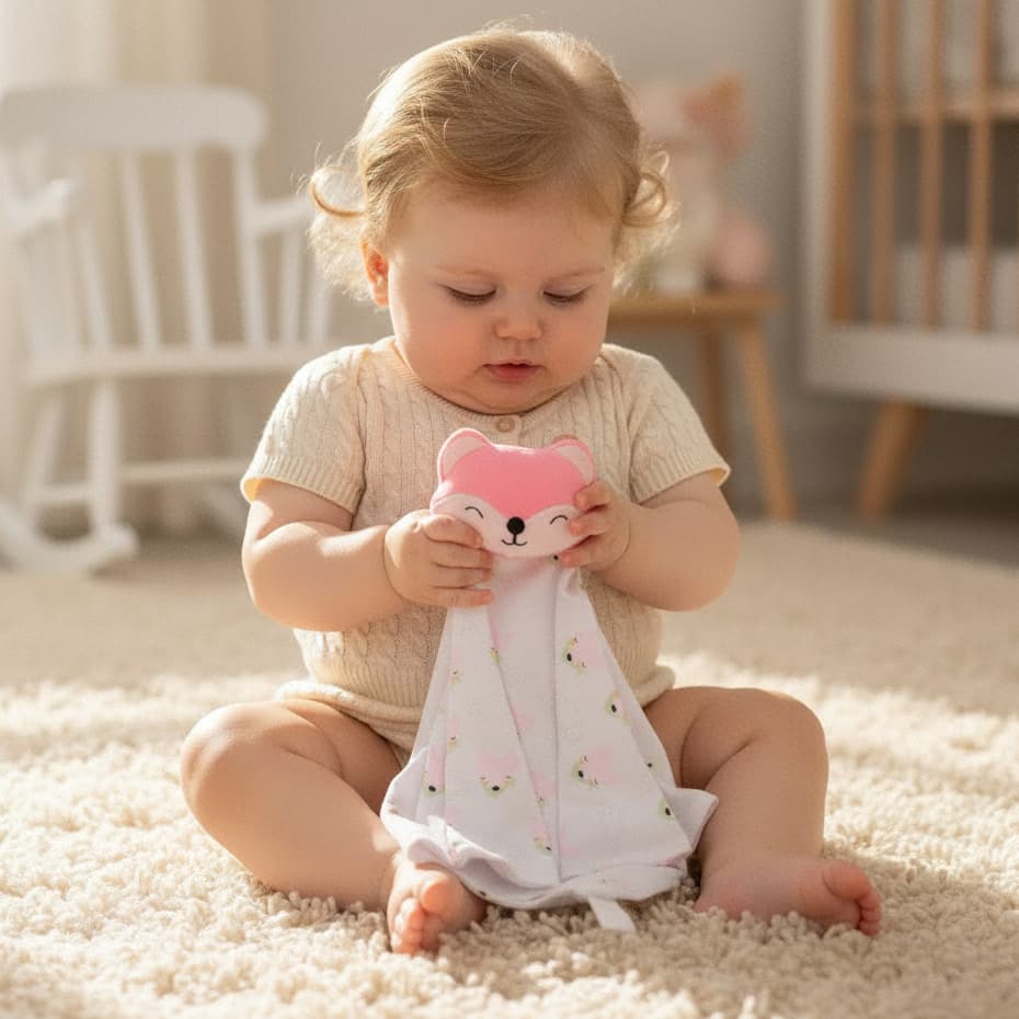 Naninha De Bebe Menina Com Prendedor De Chupeta Paninho Algodão Diversos Bichinhos Miguel Baby