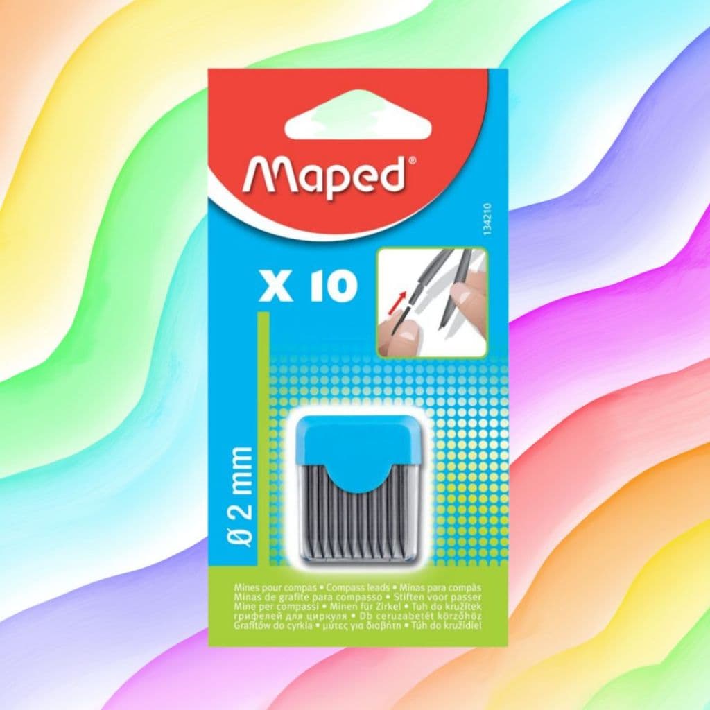 Grafite para Compasso 2.0mm 10 Unidades - Maped